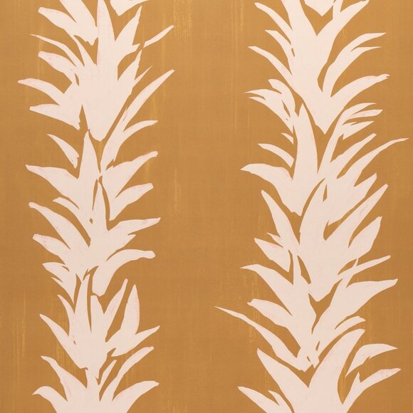NEW White Lotus Deep Yellow 5013662 By Schumacher Wallpaper Backdrop Lot of 2 - Picture 1 of 3